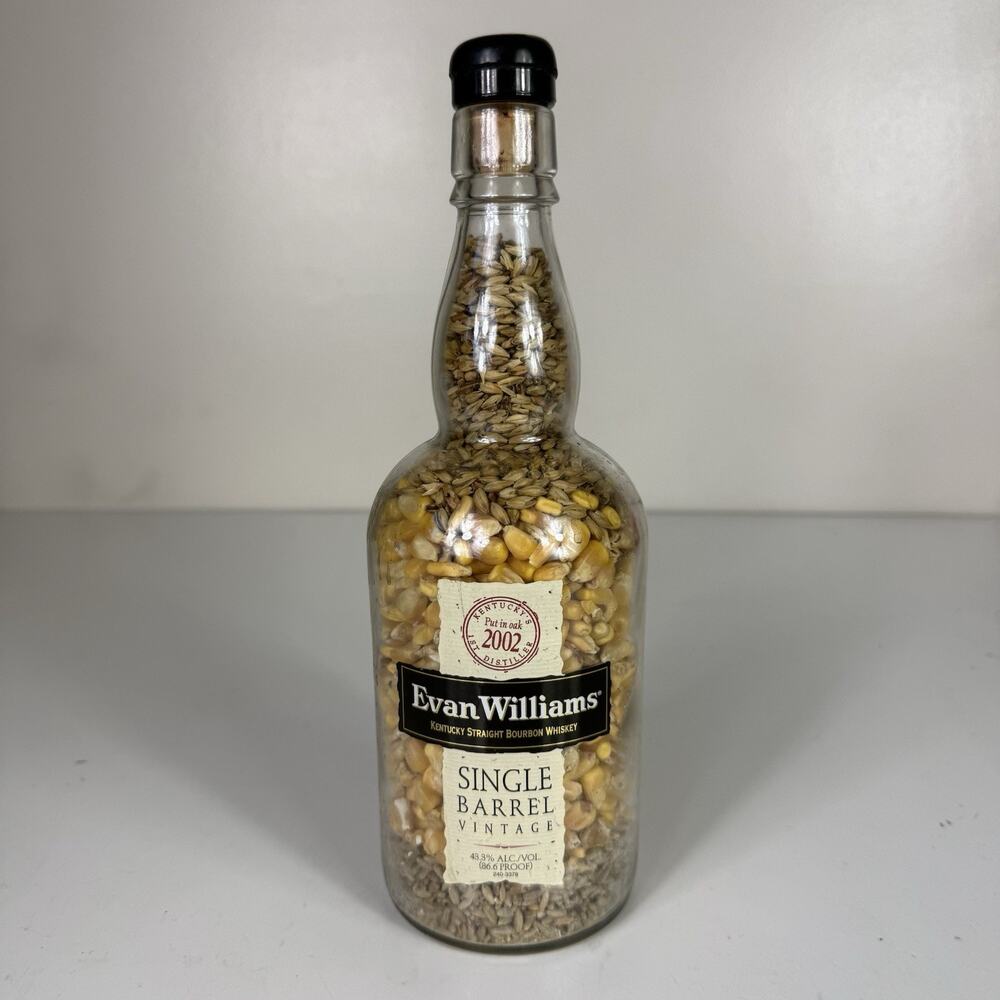 Evan Williams Single Barrel Mash Bill Decorative Display Bottle